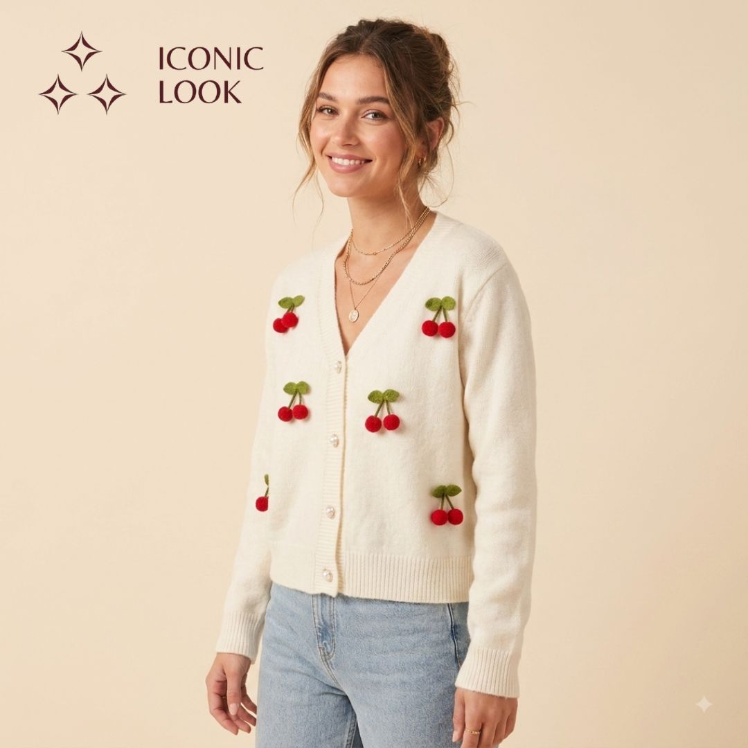 cardigan cerezas