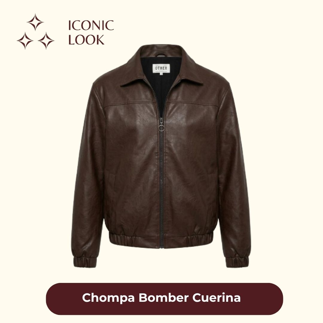 Chaqueta de Cuero Sintético Marrón Other